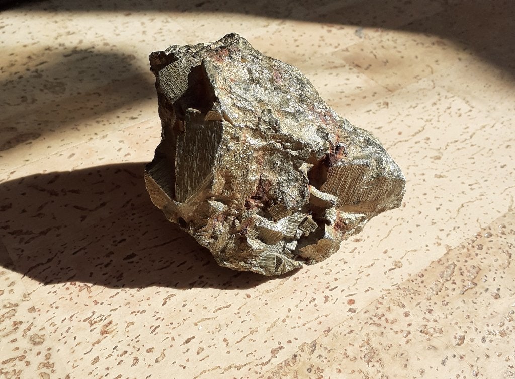 Ruwe grote zware Pyriet 1080 gram! circa 10,7 x 8,3 x 6,5 cm, Ophalen of Verzenden, Zo goed als nieuw