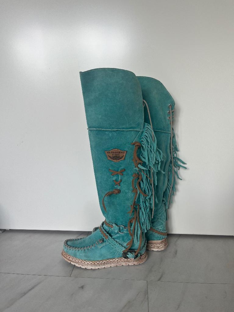 El vaquero maat 39, Hoge laarzen, Blauw, Ophalen of Verzenden, Gedragen