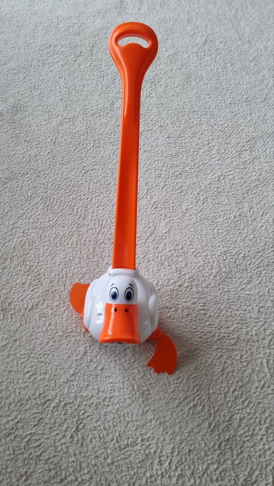 Duwstok eendje - Loop- en duwspeelgoed voor baby's, Ophalen of Verzenden, Zo goed als nieuw, Overige typen, Met wieltjes