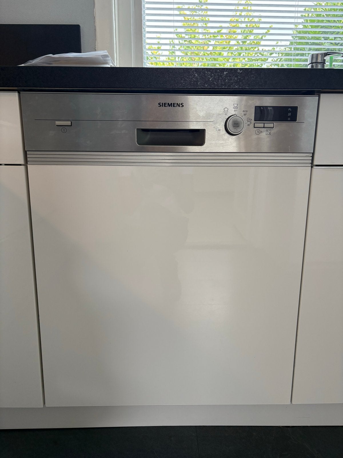 Siemens inbouw vaatwasser met originele voorkant, Ophalen, Gebruikt, Minder dan 85 cm, 60 cm of meer