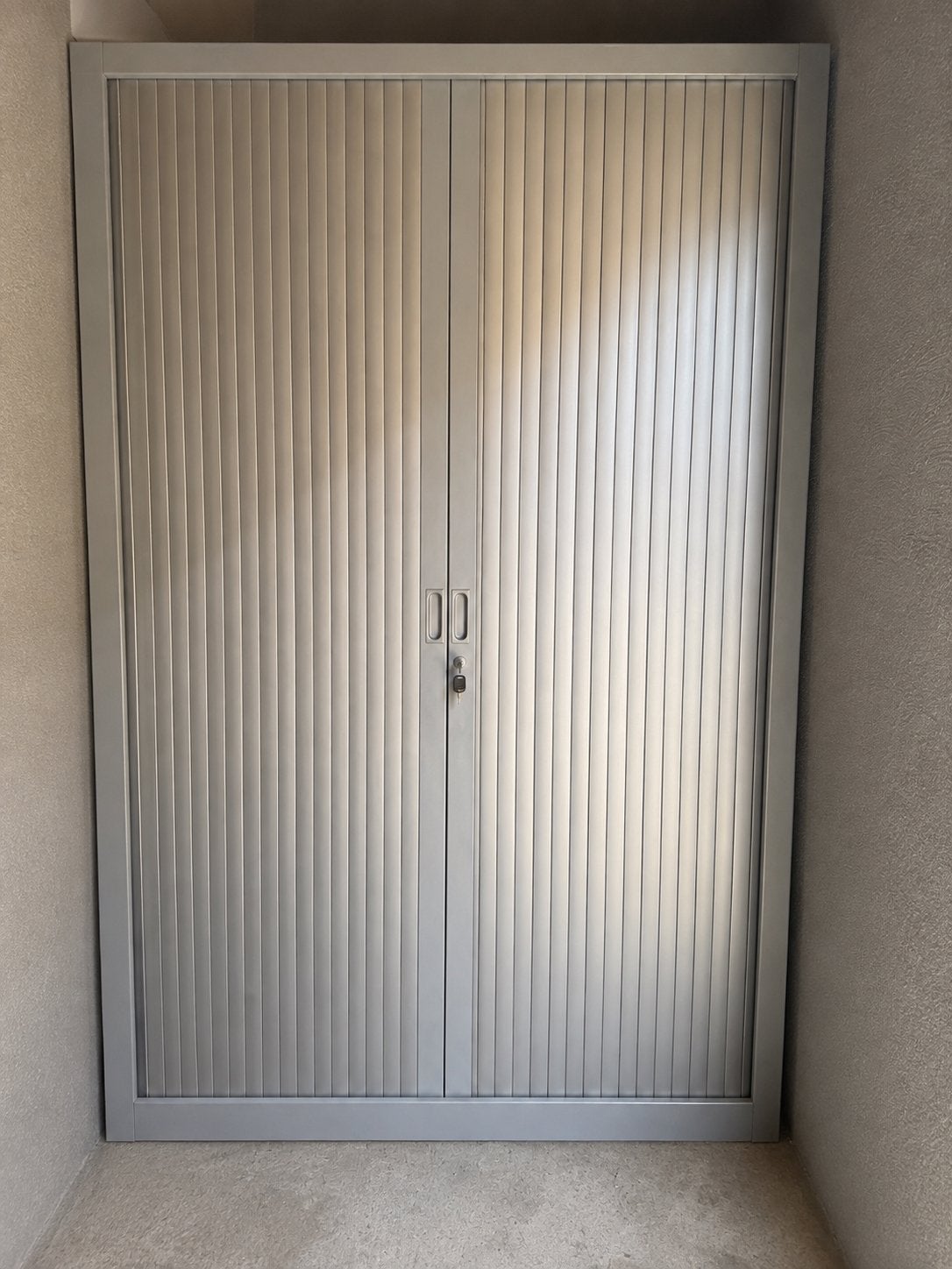 Archiefkast grijs met werkend slot, Ophalen, Gebruikt, 100 tot 150 cm, Metaal