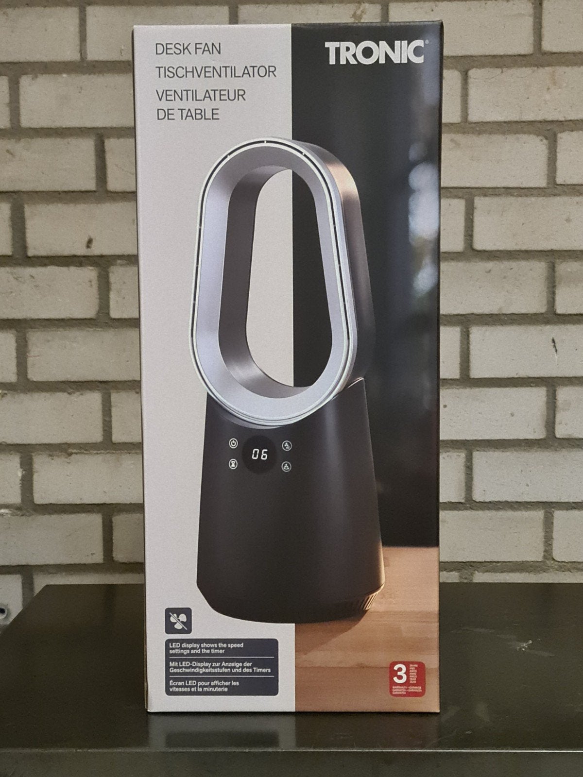 Tronico bladloze tafel ventilator NIEUW, Witgoed en Apparatuur, Ophalen of Verzenden, Nieuw, Tafelventilator