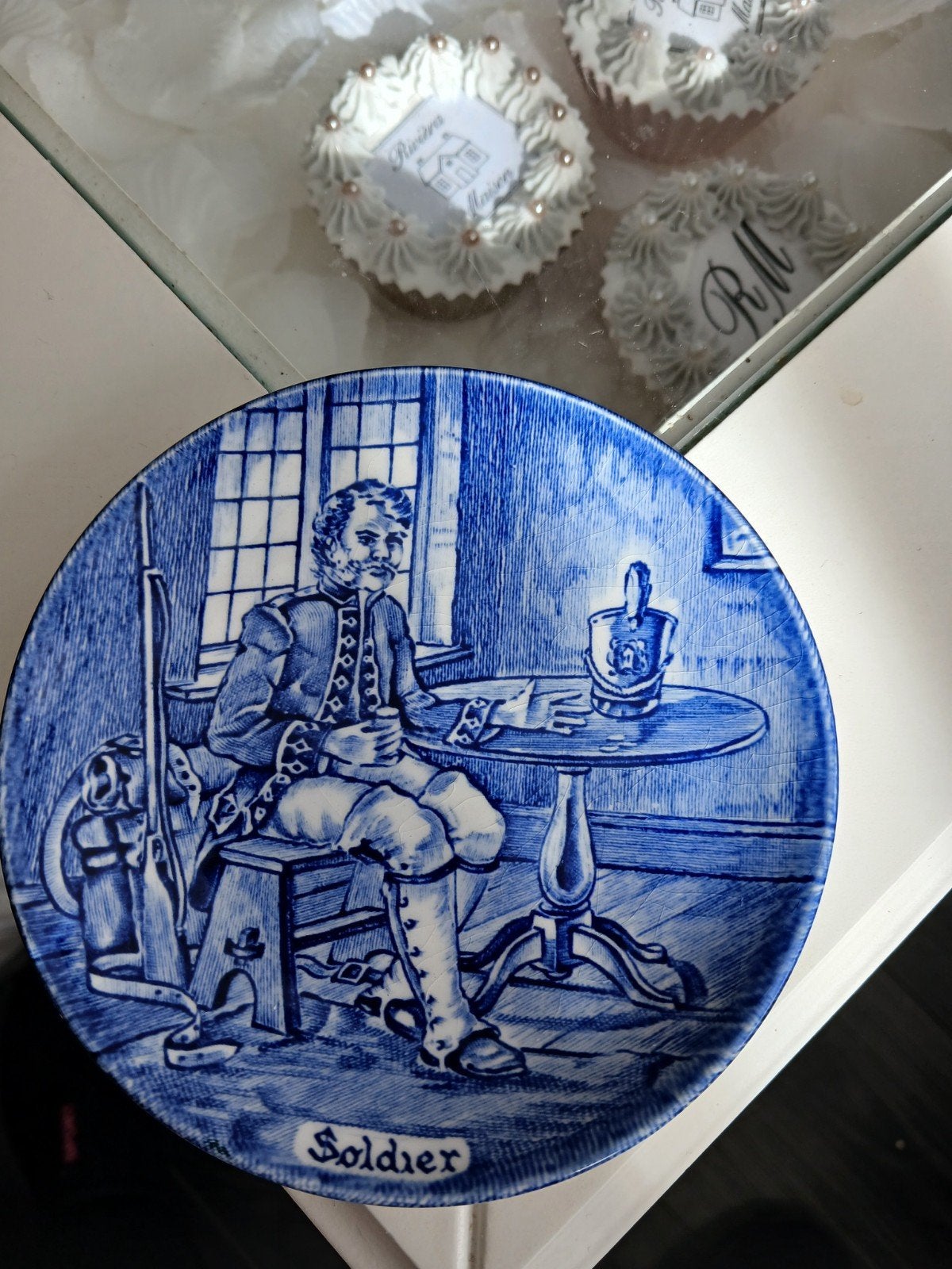 Vintage Enoch Wedgwood (Tunstall) Ltd. 'Soldier' bord, Ophalen of Verzenden