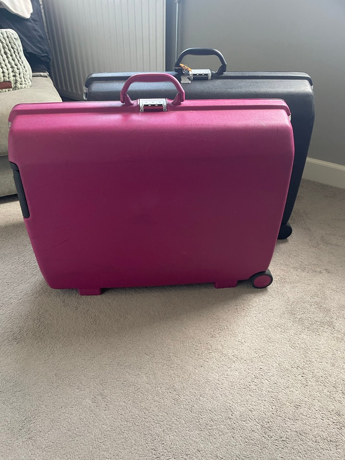 Twee Samsonite koffers in prima staat, Gebruikt, Hard kunststof, 45 tot 55 cm, Slot
