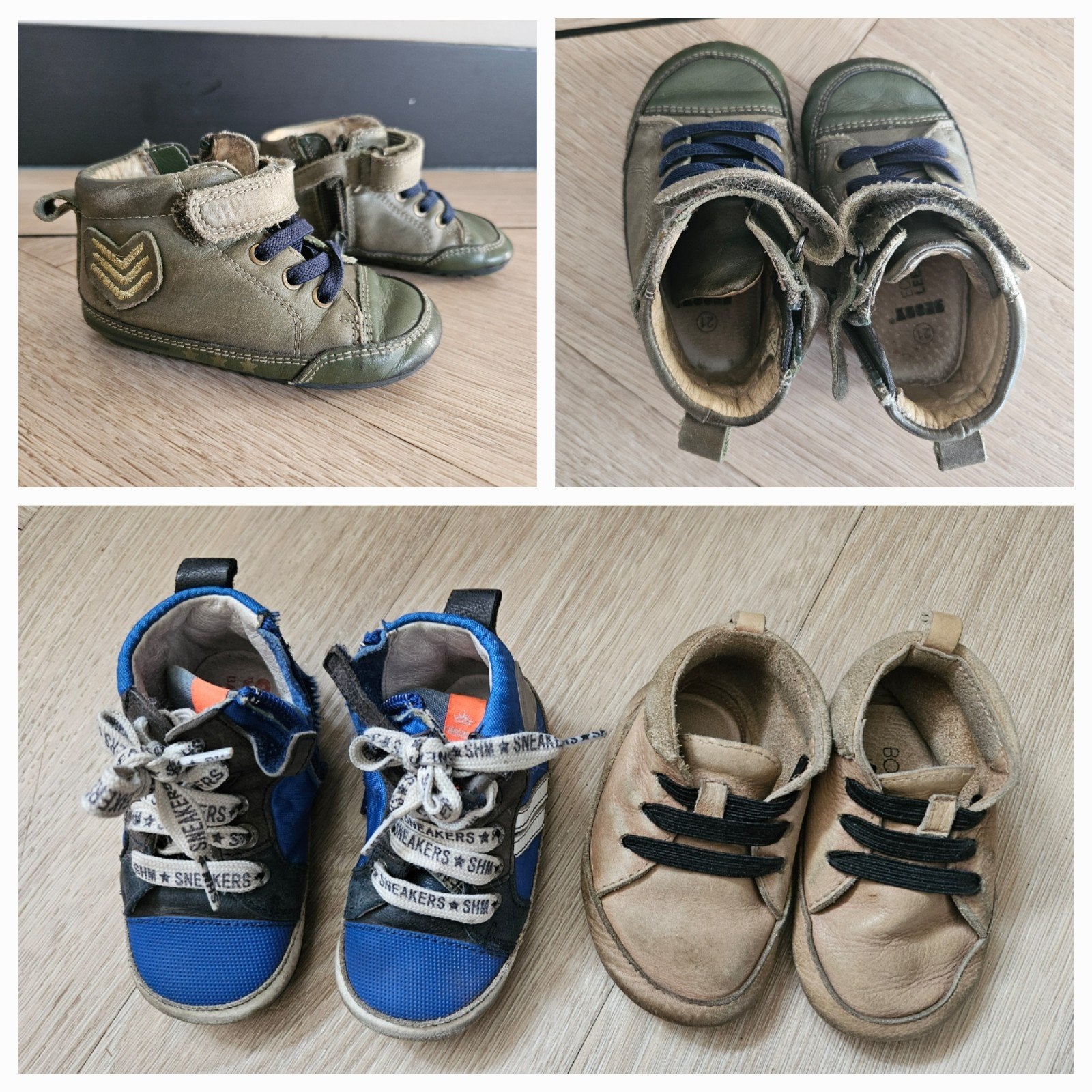 drie paar schoentjes maat 20/21, Ophalen of Verzenden, Shoesme, Jongetje, Gebruikt