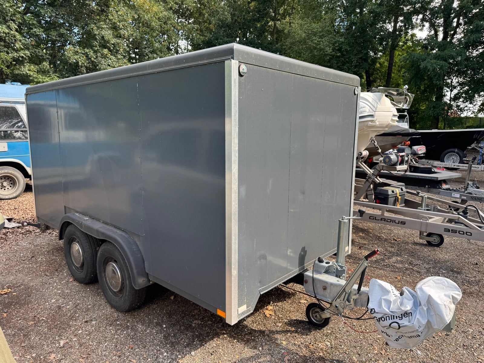 Hapert robuuste gesloten aanhangwagen, Ophalen, Gebruikt