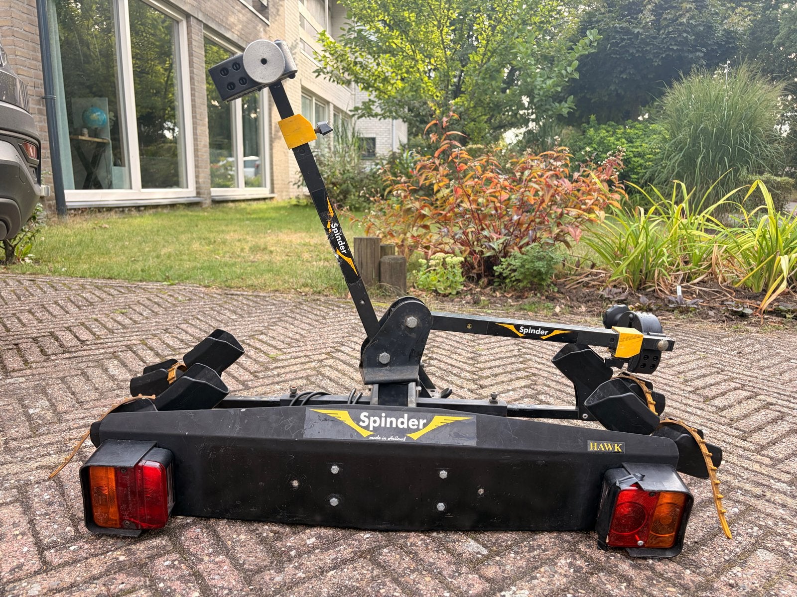 Spinder Hawk Trekhaakdrager voor 2 fietsen, Auto diversen, Fietsendragers, Ophalen, 2 fietsen, Gebruikt, Trekhaakdrager