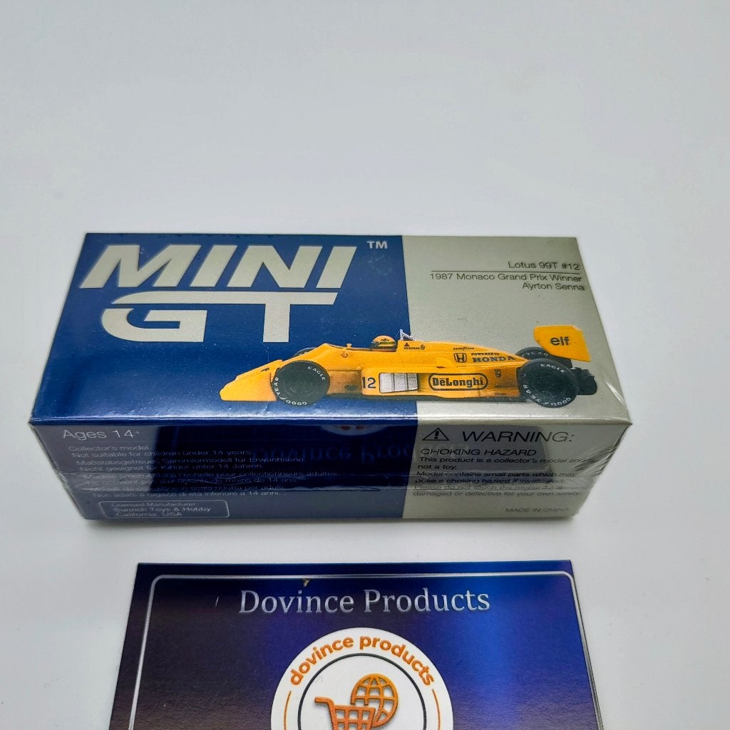 Mini GT Lotus 99T #12 Ayrton Senna Monaco GP 1987, Ophalen of Verzenden, Nieuw, Auto