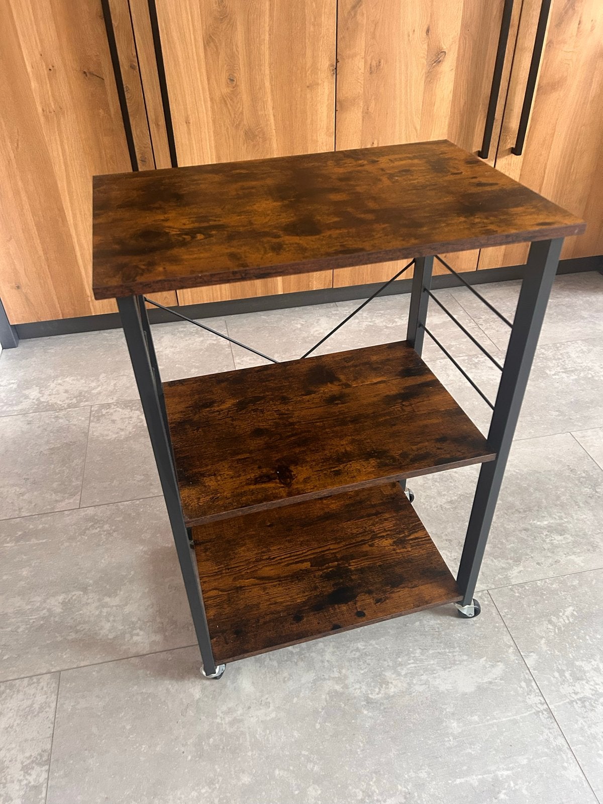 Verrijdbaar rek 60x40x90cm - Industrieel design, Ophalen, Zo goed als nieuw