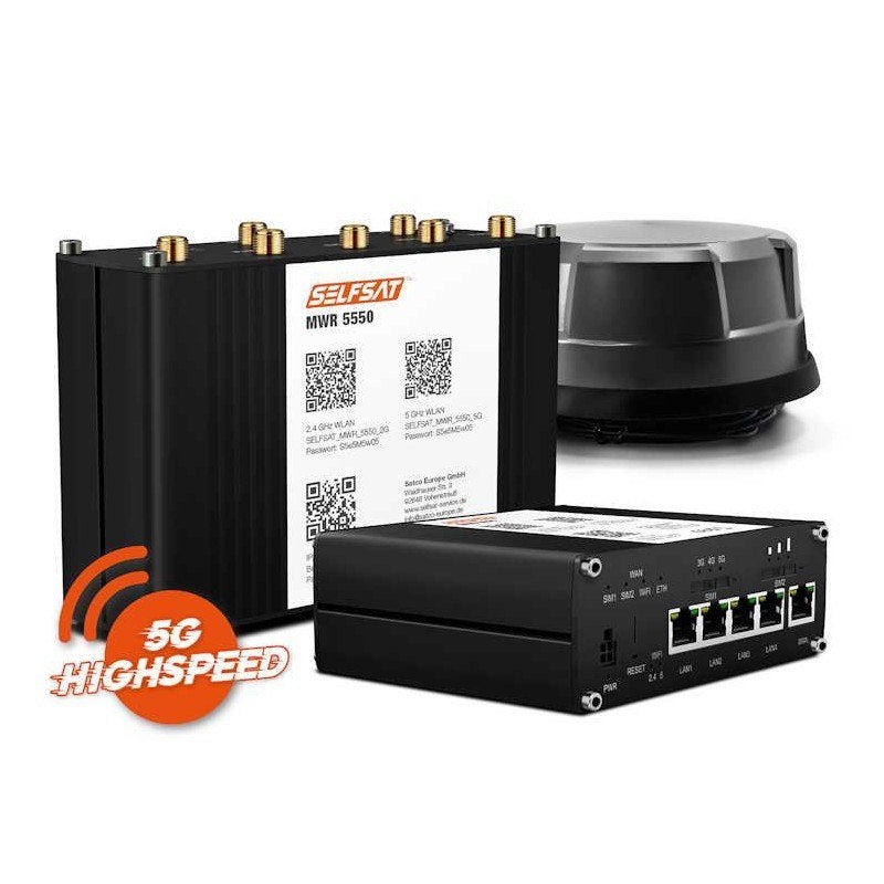 SELFSAT MWR 5550 panoramische antenne wit/zwart (4 x 5G/4G ), Verzenden, Nieuw, Communicatie