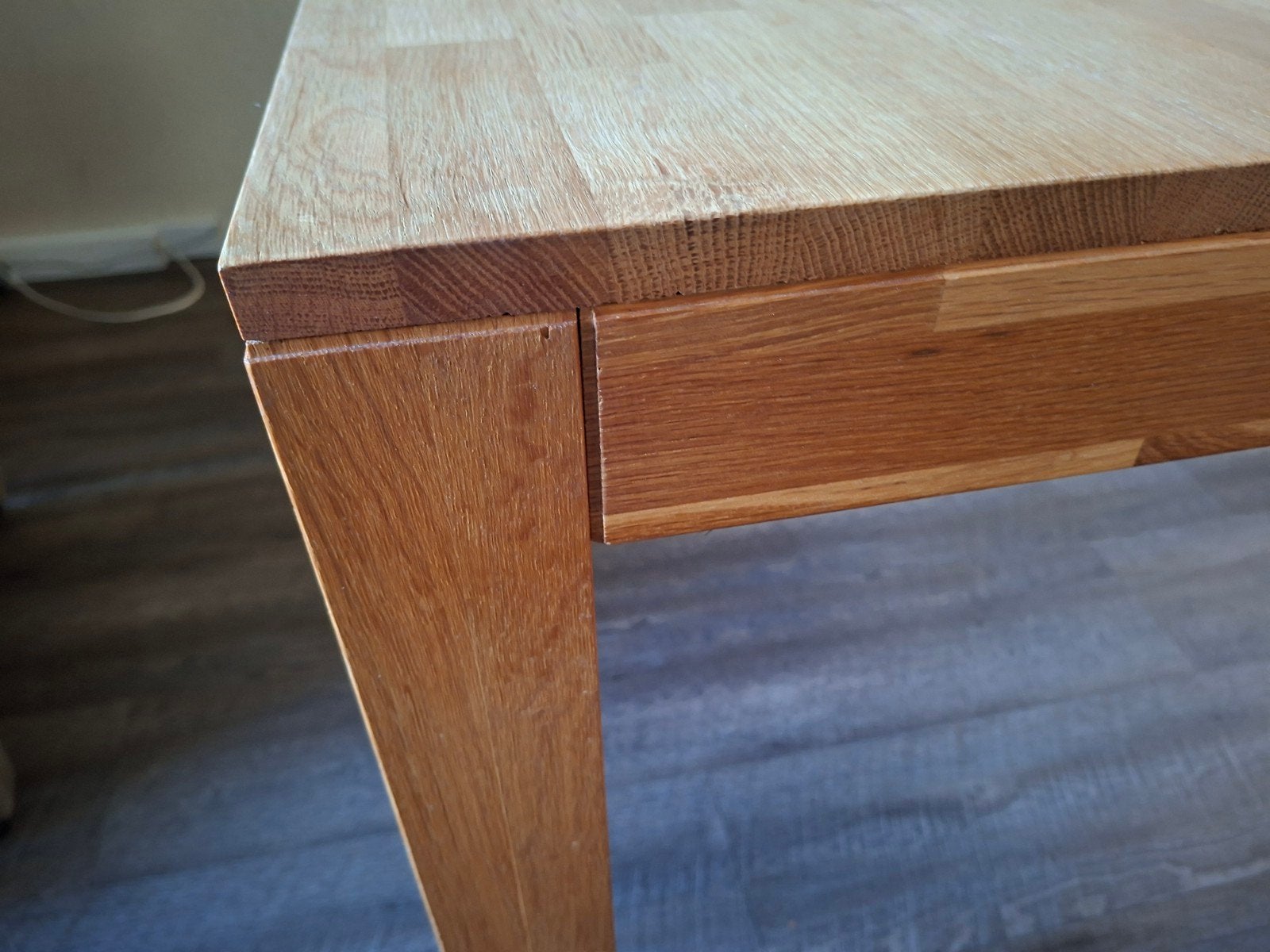 Stevige eettafel 80 x160, Ophalen, Gebruikt, 50 tot 100 cm, 150 tot 200 cm