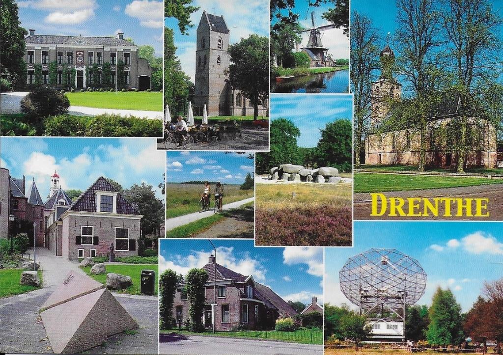 Drenthe gelopen ansichtkaart ( 295, Ophalen of Verzenden, Voor 1920, Gelopen, Overige thema's