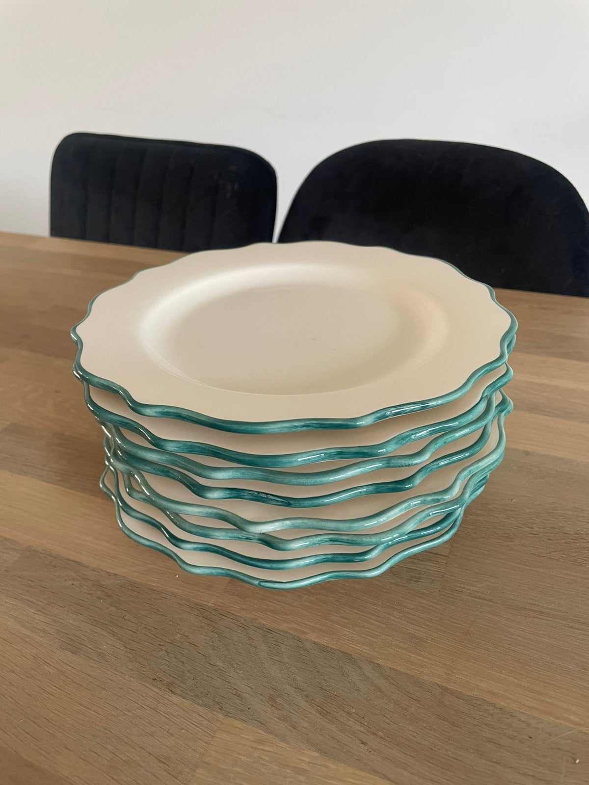 8x Forest Scalloped Breakfast Plate Anna + Nina, Ophalen, Nieuw, Bord(en), Overige stijlen