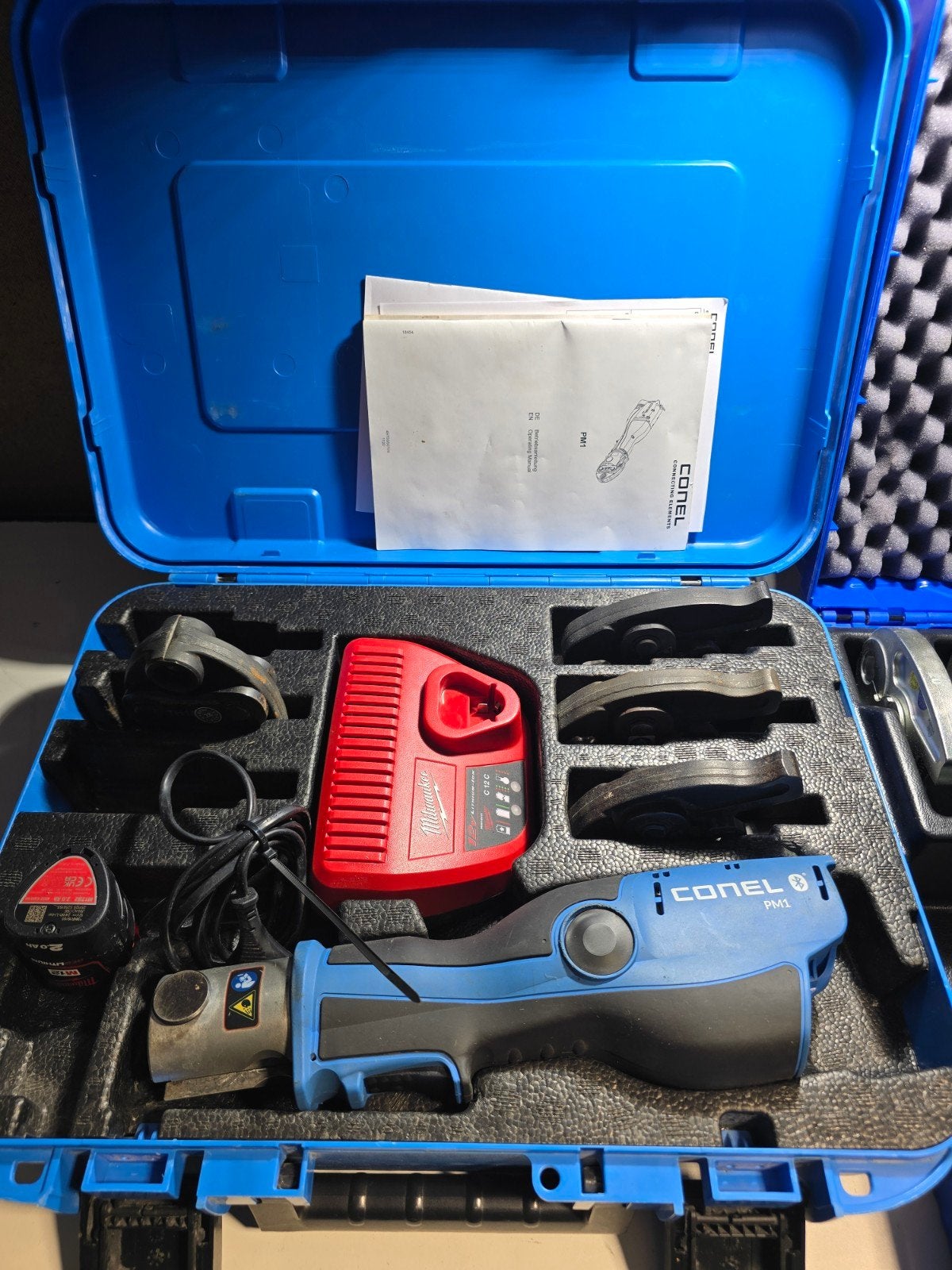 CONEL accu perstang Persmachine CONPress PM1 Bluetooth set, Conel, Nieuw, Ophalen of Verzenden, Conel gereedschap