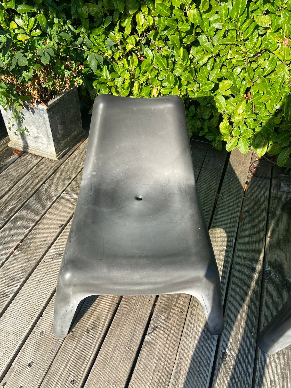 4 gebruikte IKEA Tessa stoelen, verweerd maar heel, Ophalen, Kunststof, Gebruikt, Zwart