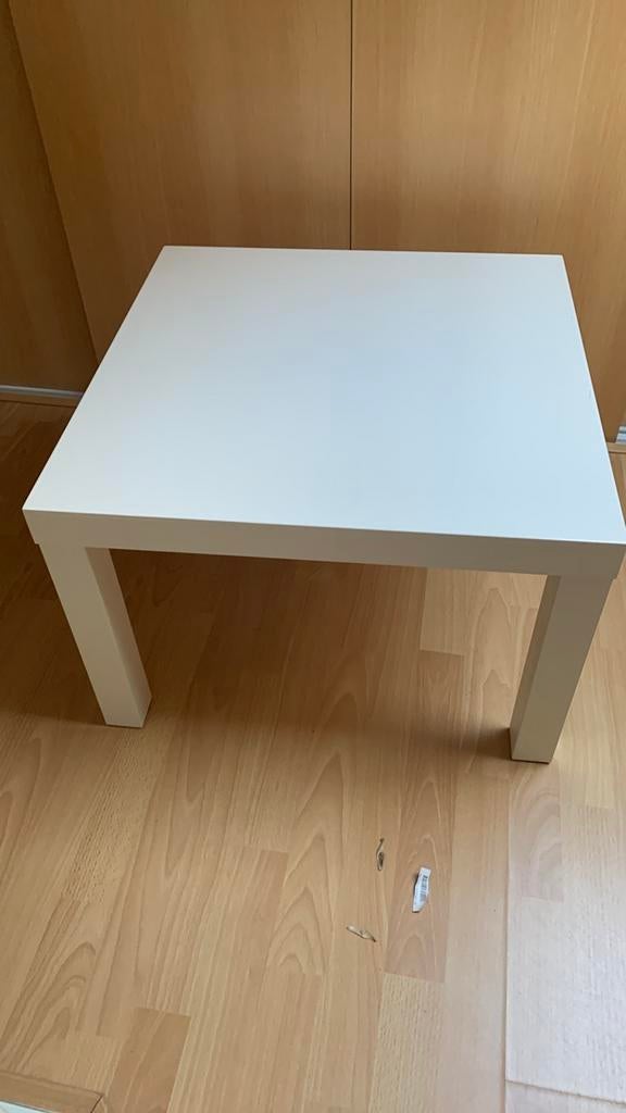 Bijzet tafel 60x60 hooglans wit, Huis en Inrichting, Overige materialen, Gebruikt, Vierkant, 50 tot 100 cm