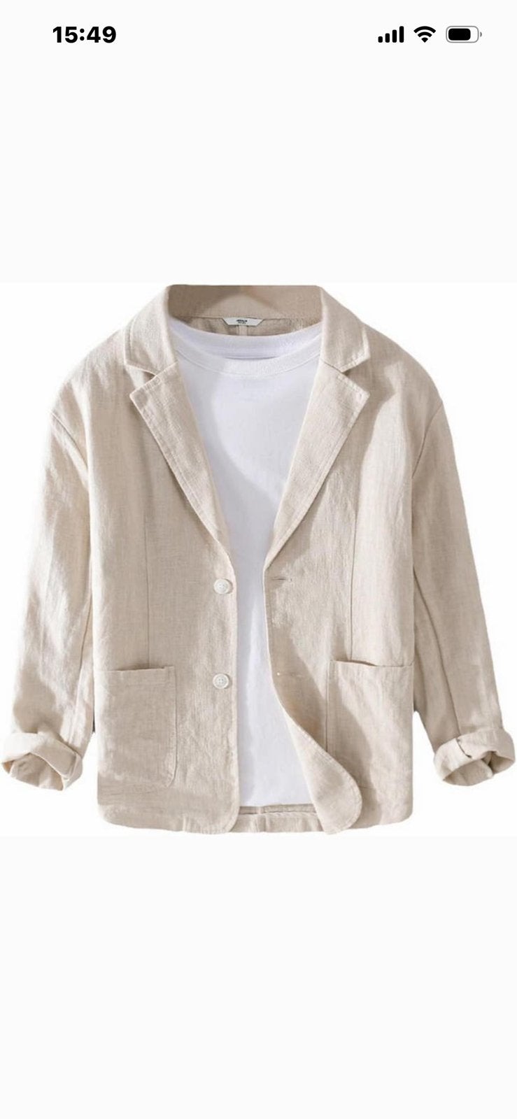 Linnen zomer blazer, Ophalen of Verzenden, Zo goed als nieuw, Maat 56/58 (XL), Beige