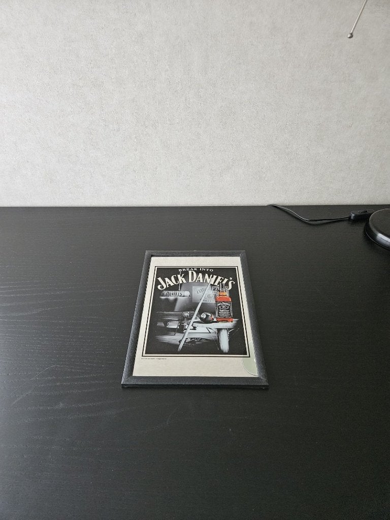 Jack Daniel's spiegel met zwarte lijst – Wanddecoratie, Minder dan 50 cm, Ophalen of Verzenden, Zo goed als nieuw, Minder dan 100 cm