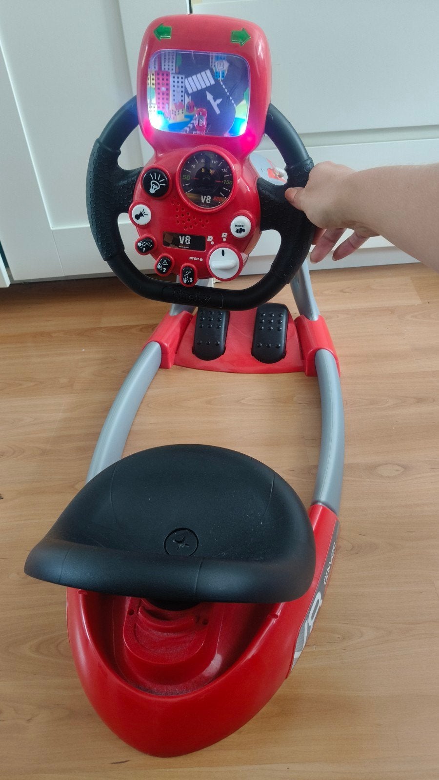 Smoby Pilot V8 Driver rijsimulator - rood/grijs/zwart, Ophalen, Gebruikt, Elektronica, Met licht