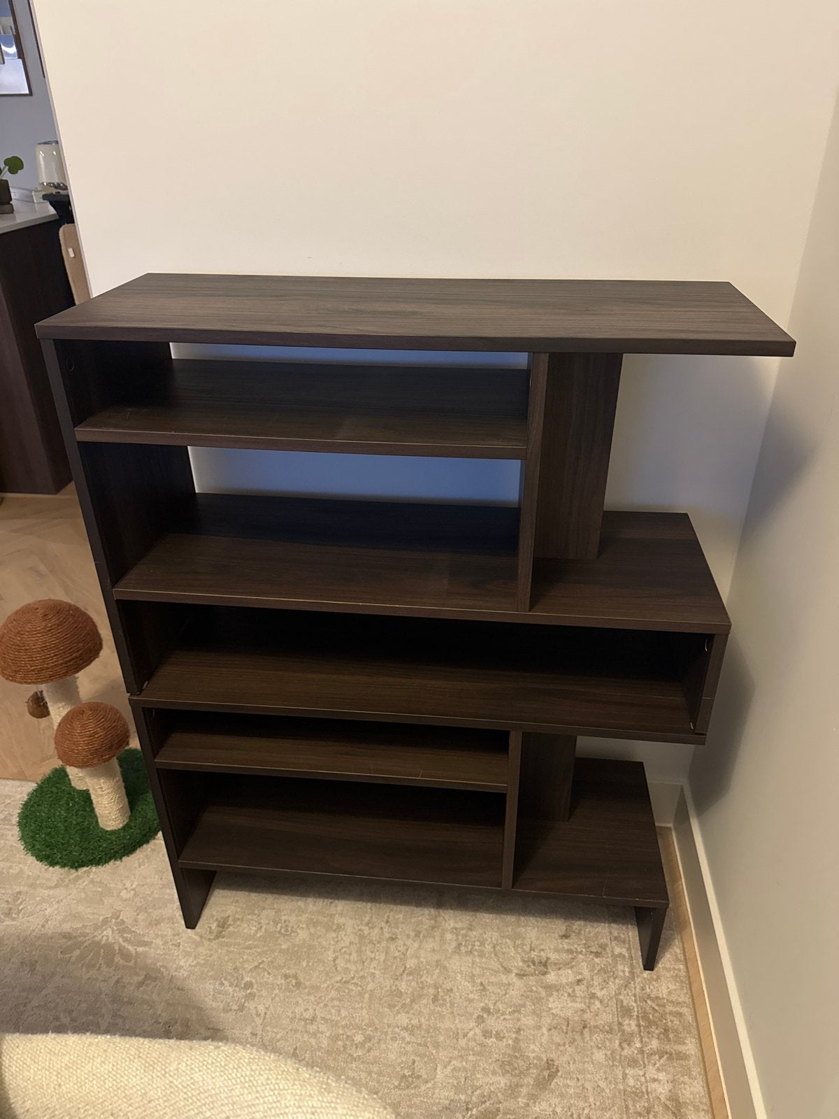 2x IKEA HOLMERUD Bijzettafel, donkerbruin, 80x31 cm, Zo goed als nieuw, 75 cm of meer, Rechthoekig, Hout
