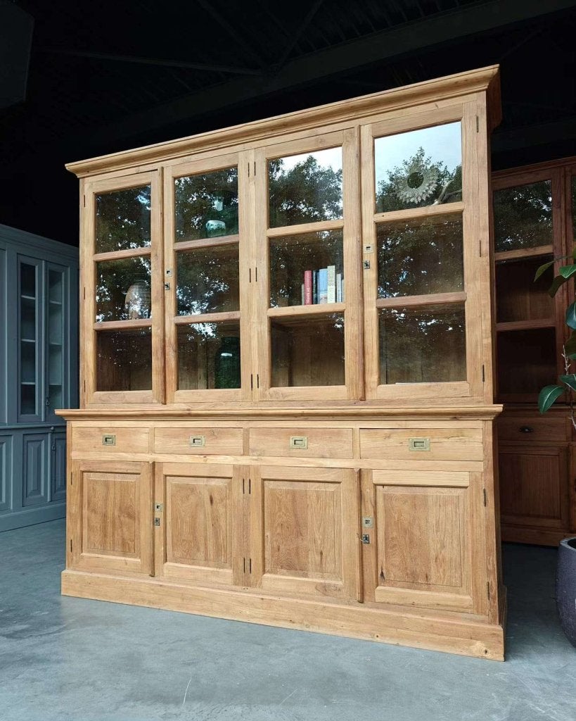 Grote teakhouten winkelkast | Buffetkast Teak  #3342, Gebruikt, -, 200 cm of meer, -