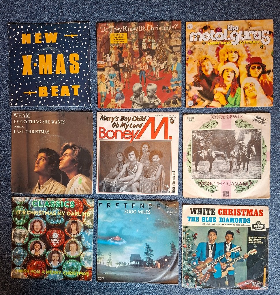 Partij van 28 mooie kerstsingles o.a. Wham, The Classics, 7 inch, Zo goed als nieuw, Pop, Overige typen