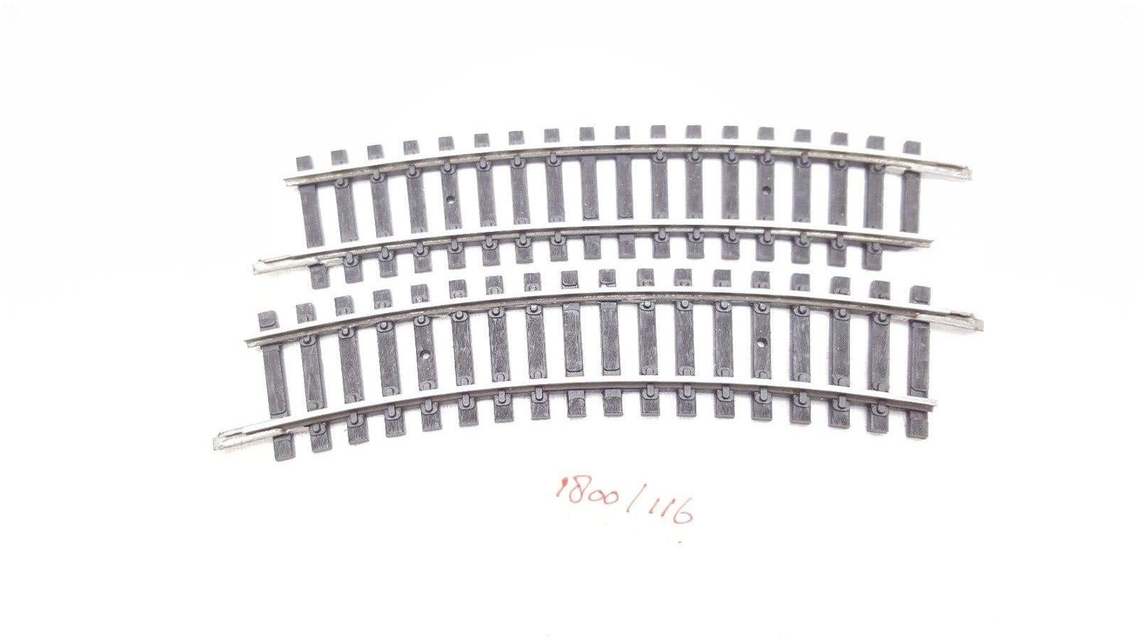 Jouef H0 470 gebogen rails R= 325 2 stuks, Gebruikt, Gelijkstroom, Jouef, Rails