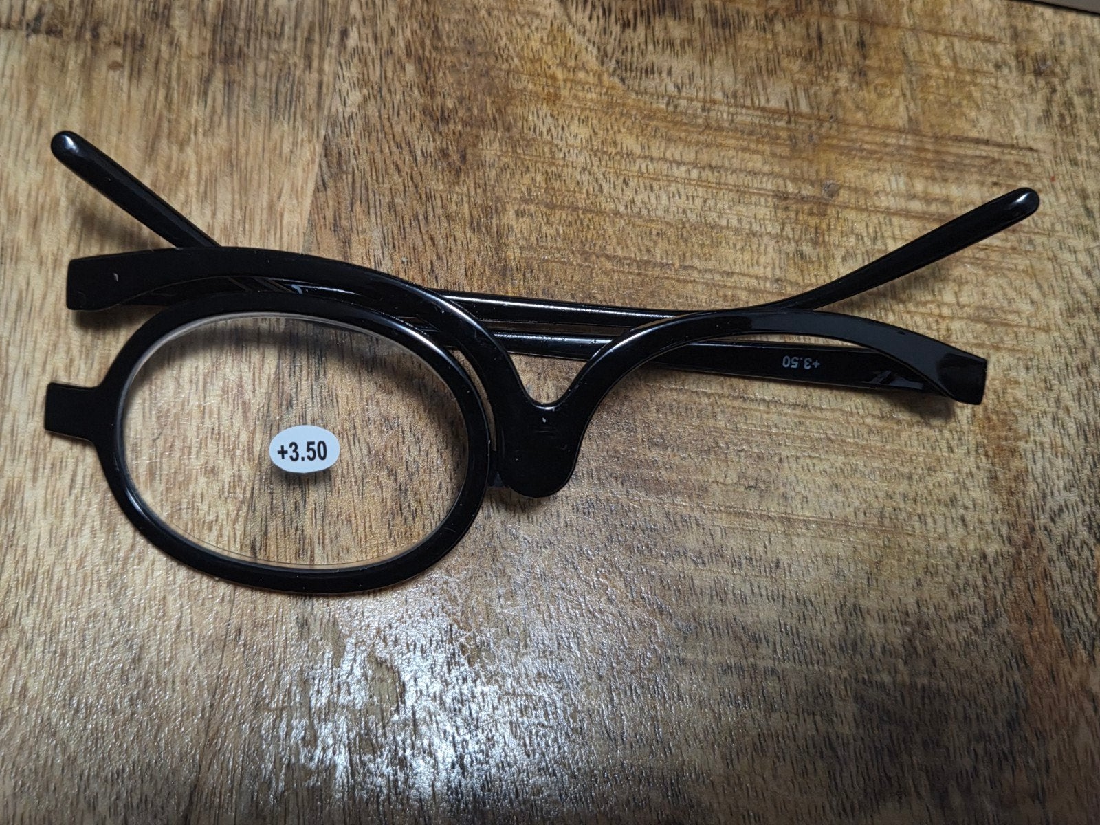 Zwarte leesbril +3.50, Overige merken, Zwart, Nieuw, Ophalen of Verzenden