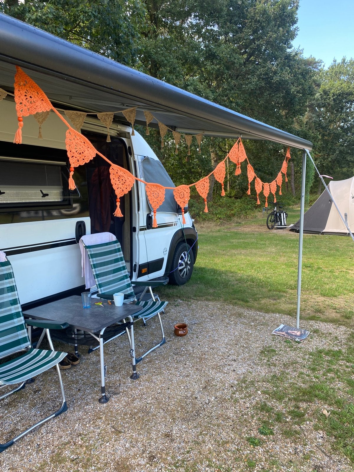Vlaggenlijn boho ongeveer 3.25 m oranje nieuw, Ophalen of Verzenden, Nieuw