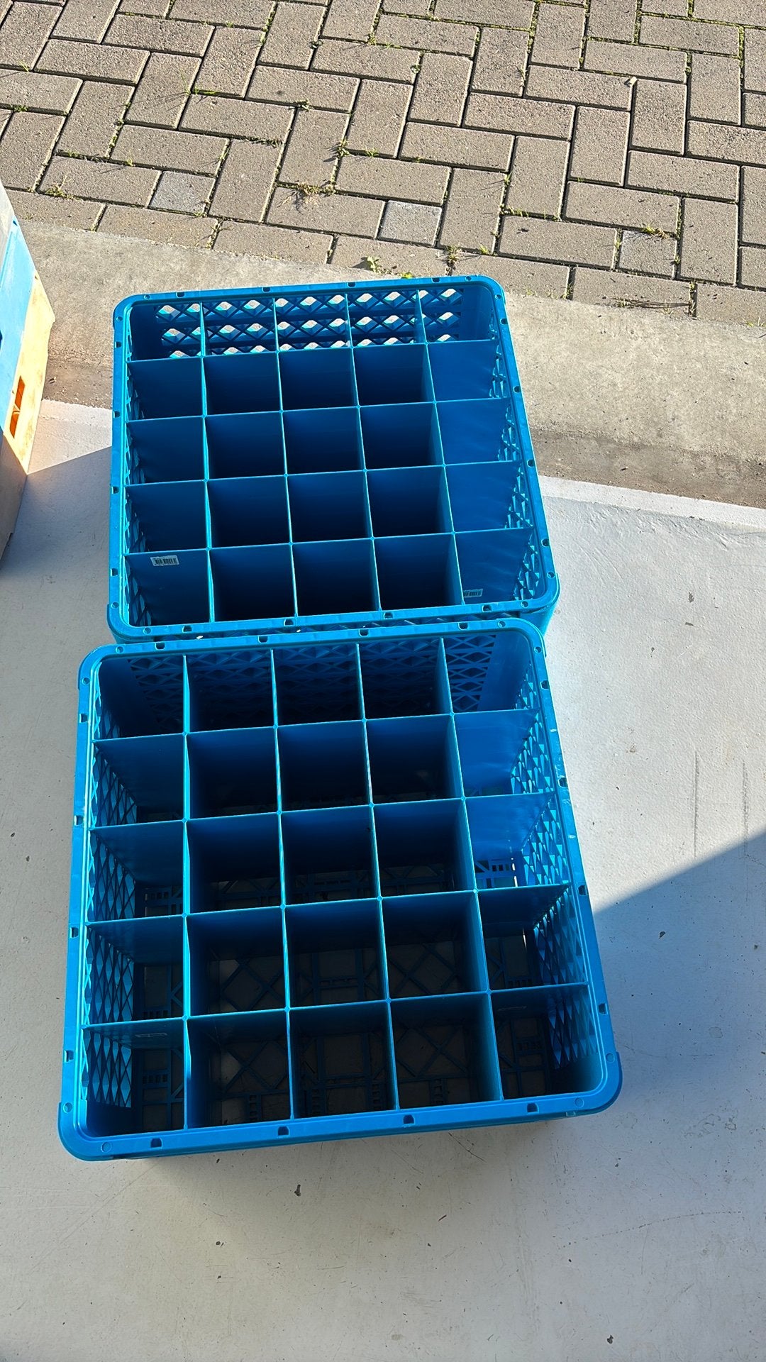 Glas kratten horeca restanten, Ophalen, Gebruikt