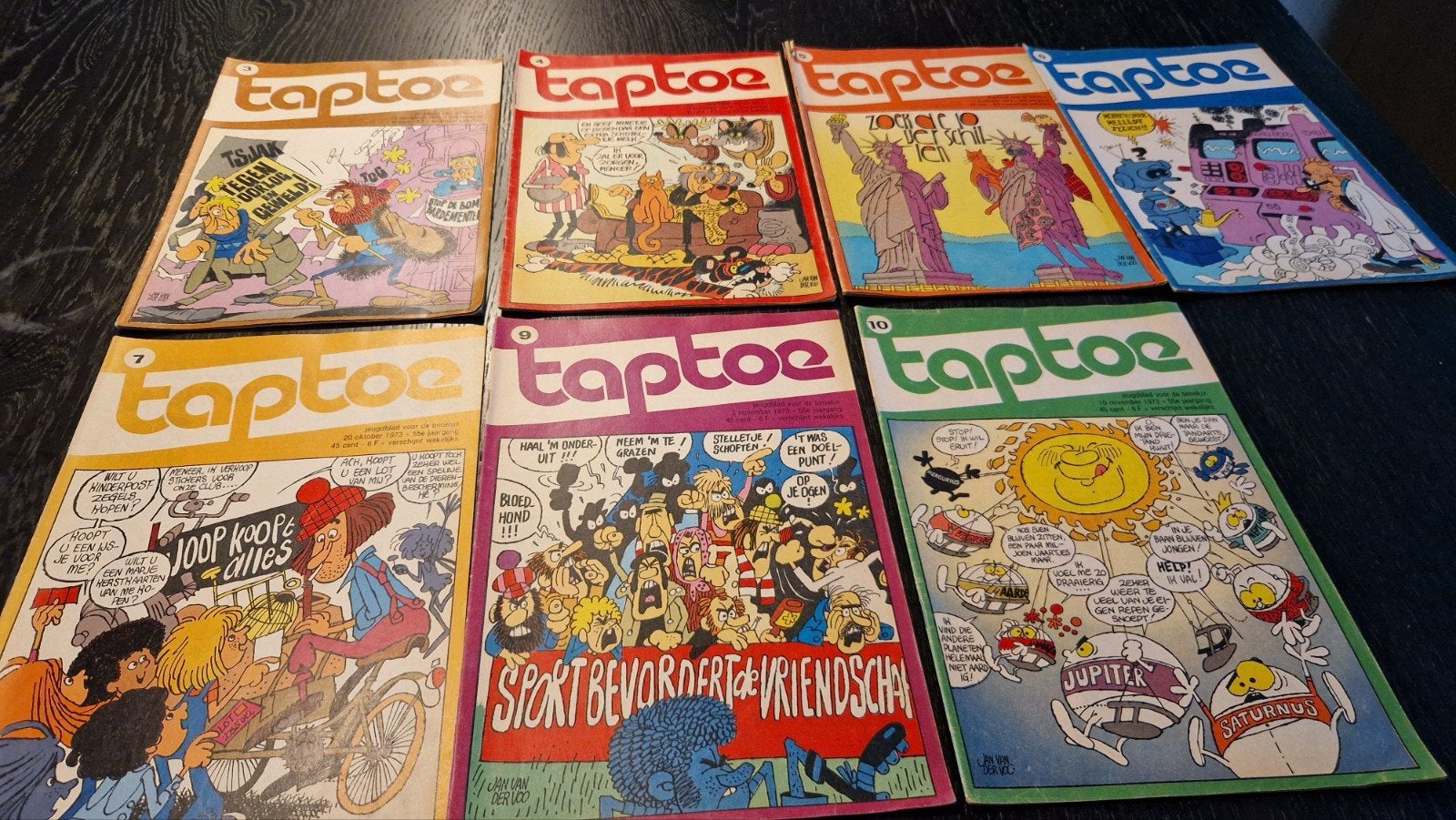 Taptoe stripblad uit 1973, Ophalen of Verzenden, Gelezen, Overige typen