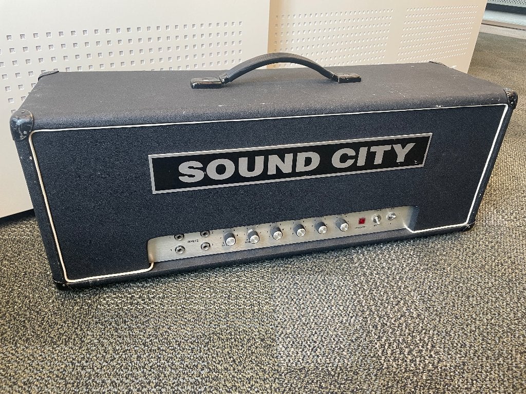 London City Super Amplifier amp (logo Soundcity), Ophalen, Gebruikt, Gitaar, 50 tot 100 watt