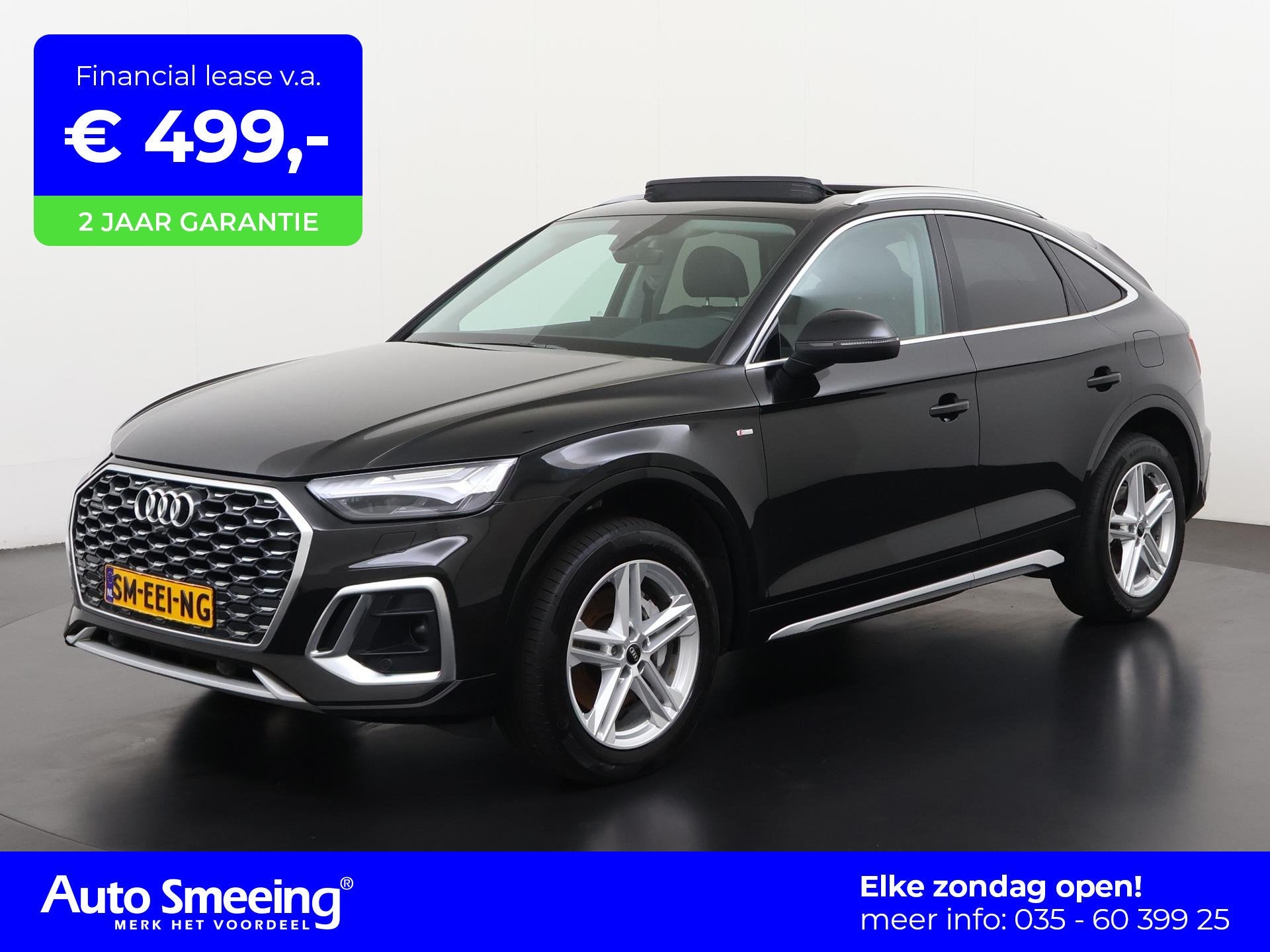 Audi Q5 50 TFSIe S edition | Sportback | Panoramadak | Leder, Automaat, 12 maanden, 14 kWh, Gebruikt