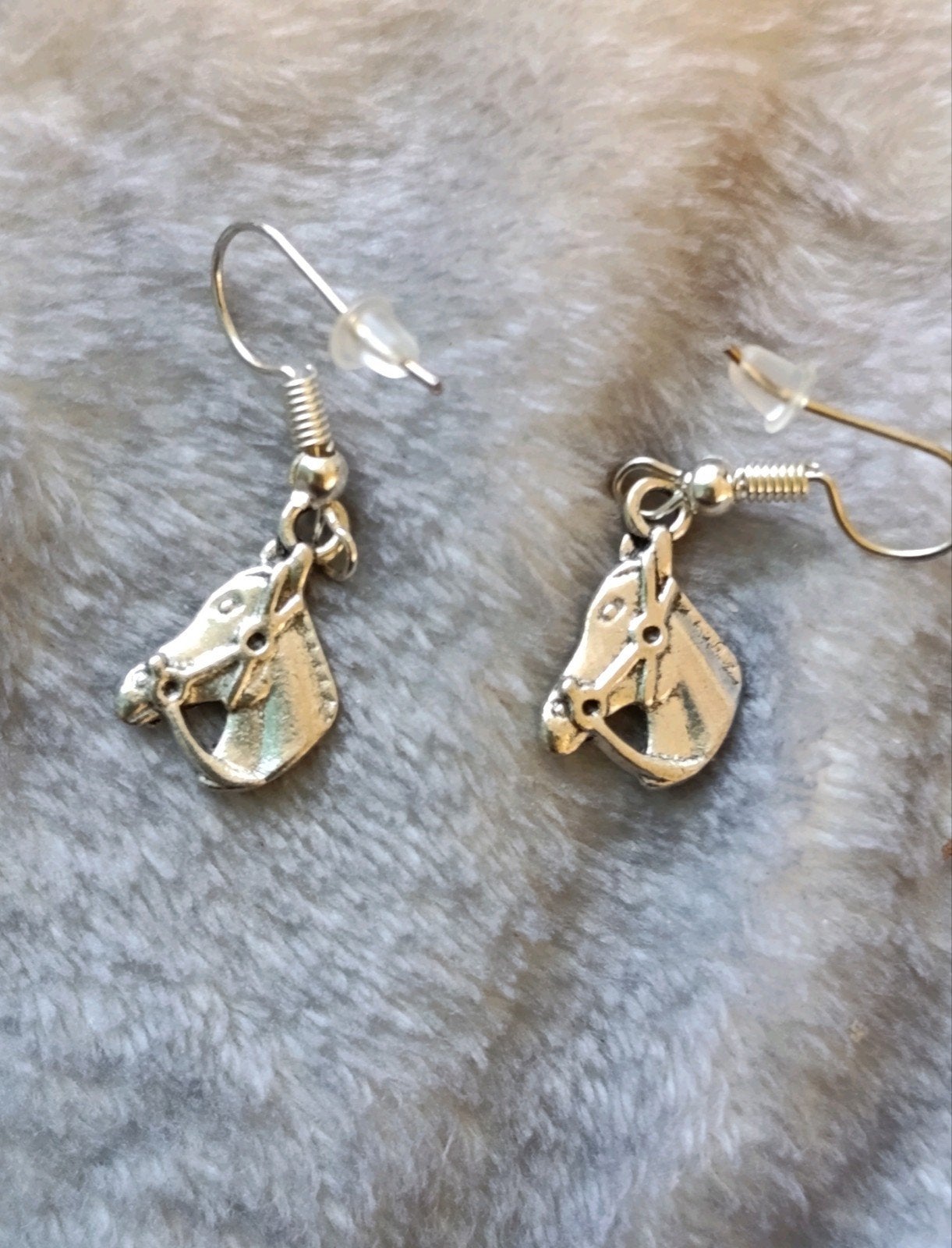 zilveren oorbellen paard, Hangers, Verzenden, Nieuw, Zilver
