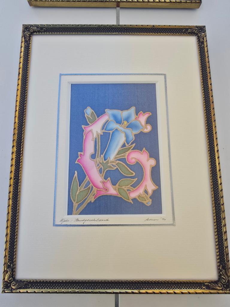 Initial Letter G by Denon 1990 in Jyden goudkleurige lijst, Ophalen of Verzenden