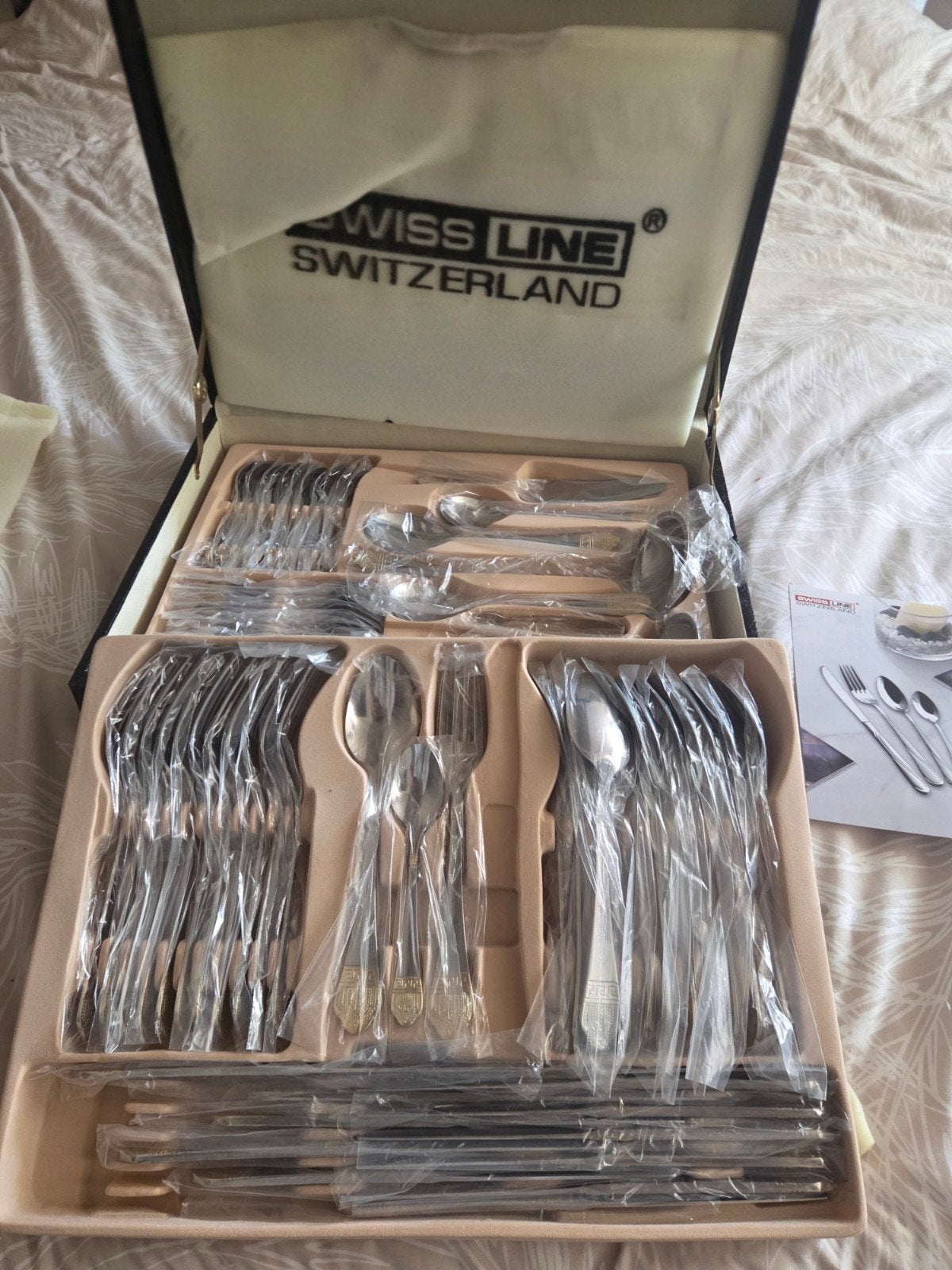Swiss Line Bestekset 72-delig - Nieuw in koffer, Bestekset, Overige typen, Nieuw, Ophalen of Verzenden