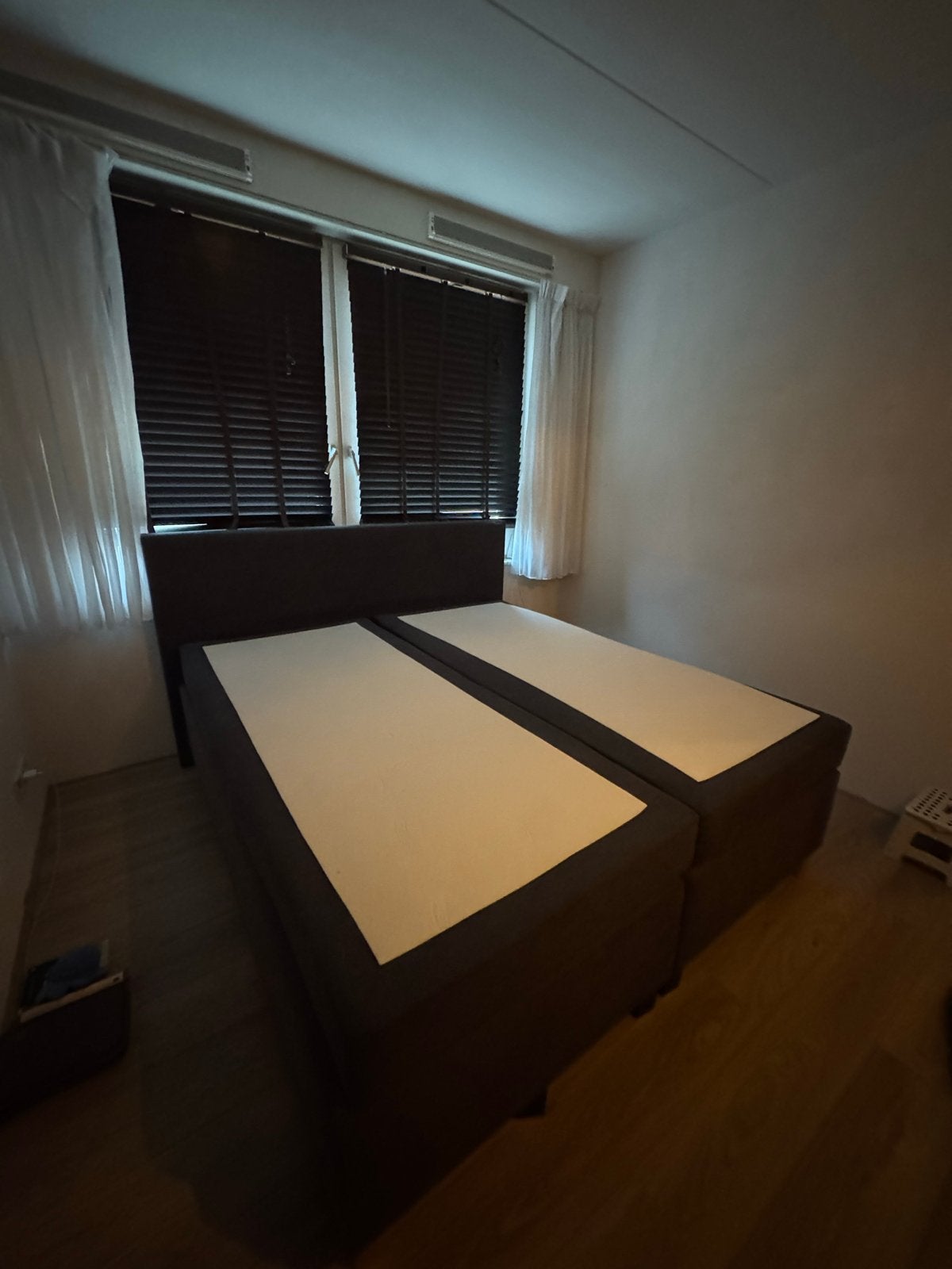 Boxspring 180x200cm- antraciet -woonsquare, Ophalen, Tweepersoons, Zo goed als nieuw, 180 cm