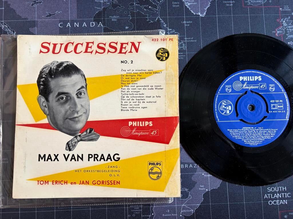 Max van Praag - Successen No. 2 vinyl single, Ophalen of Verzenden, Gebruikt, Levenslied of Smartlap