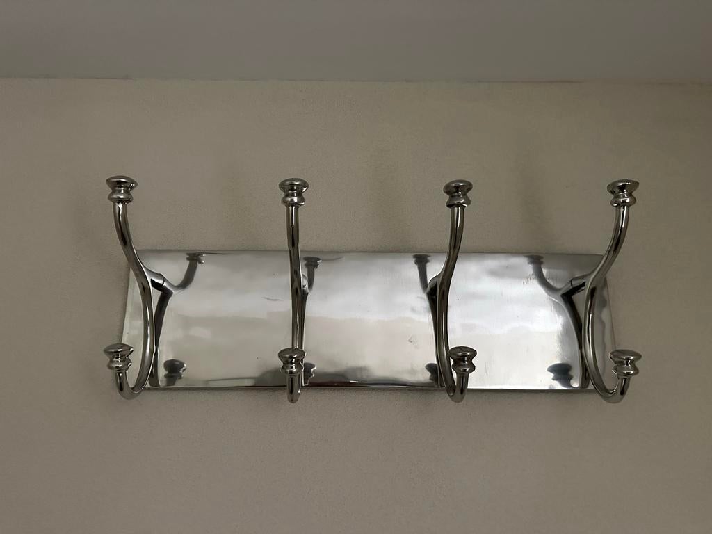 Metalen wandkapstok met 5 dubbele haken, Gebruikt, Minder dan 100 cm, Metaal, Ophalen