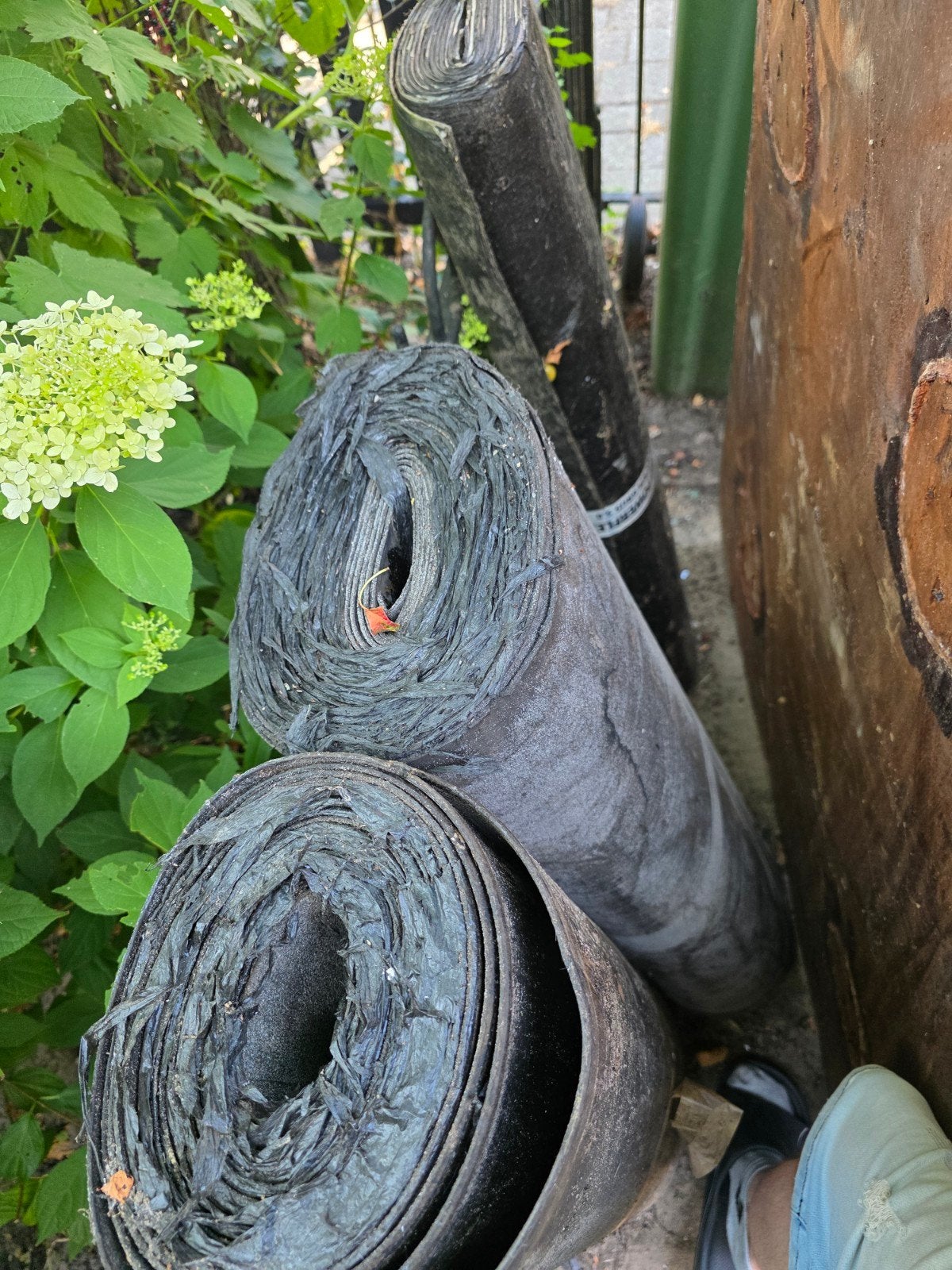 Gebruikt dakleer rollen - diverse maten, Doe-het-zelf en Verbouw, Dakpannen en Dakbedekking, Overige materialen, Gebruikt, Niet van toepassing
