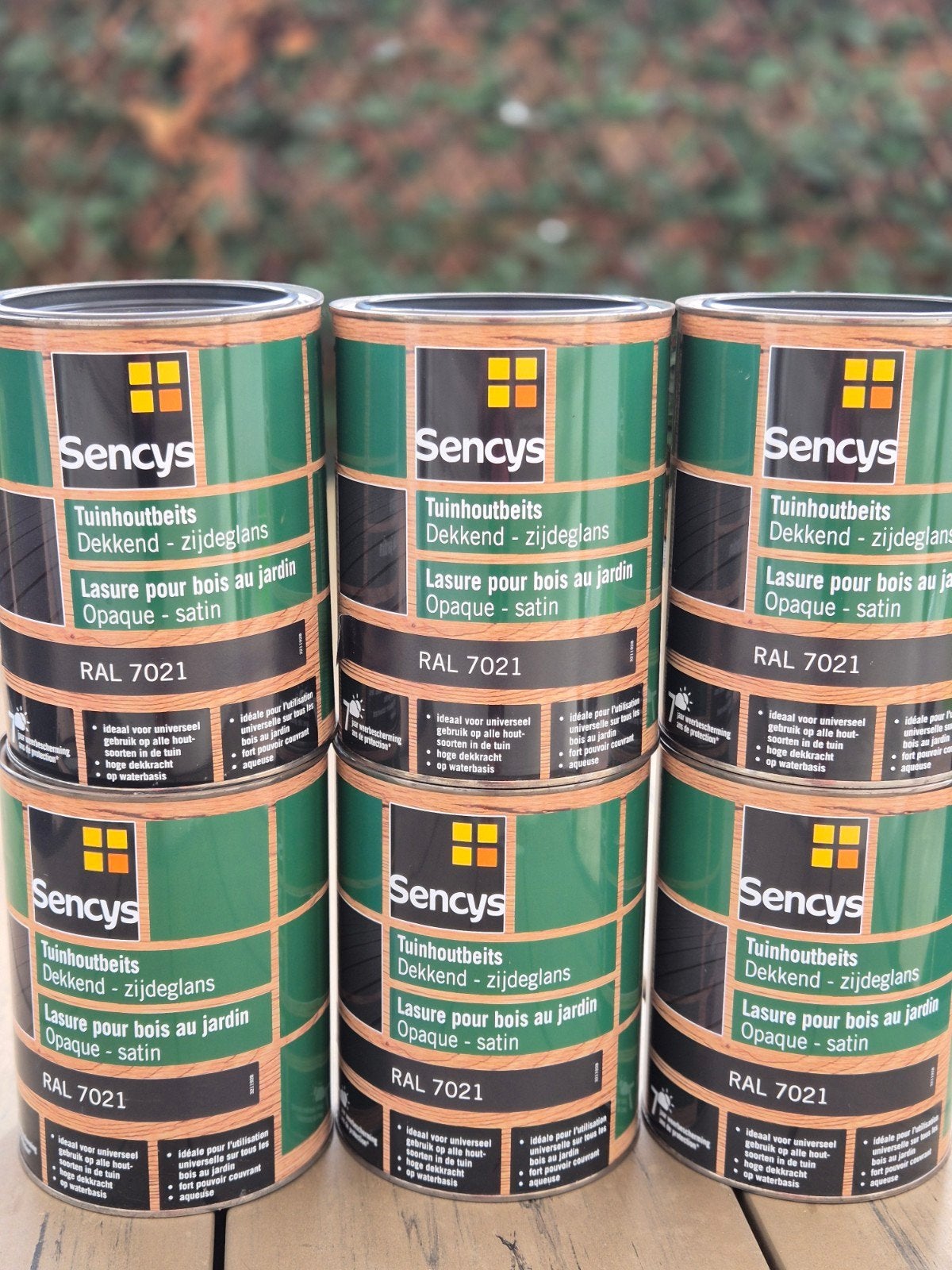 Sencys Tuinhoutbeits RAL 7021 - Dekkend Zijdeglans, Ophalen of Verzenden