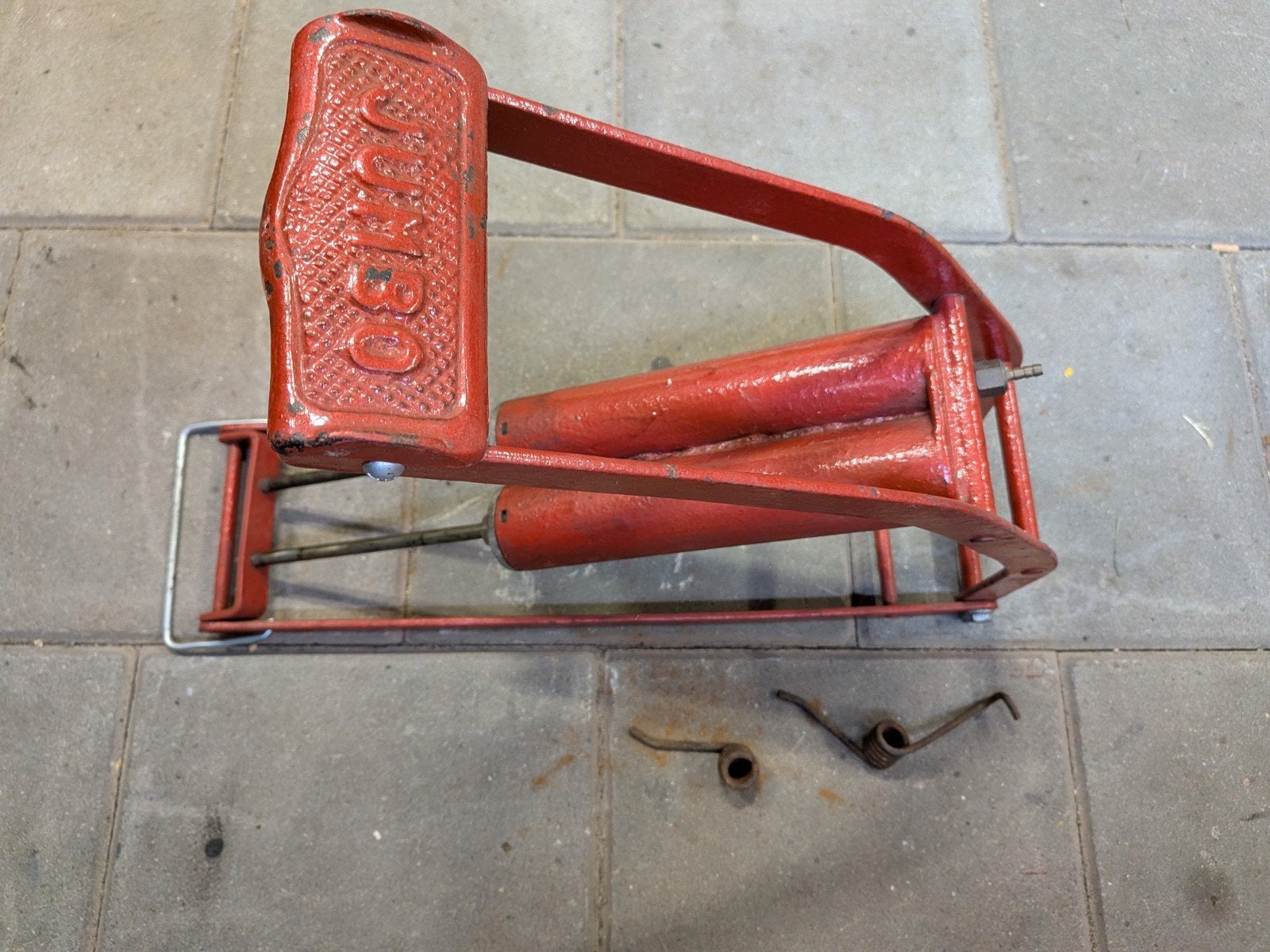 Grote Antiek Jumbo Voetpomp, Ophalen of Verzenden