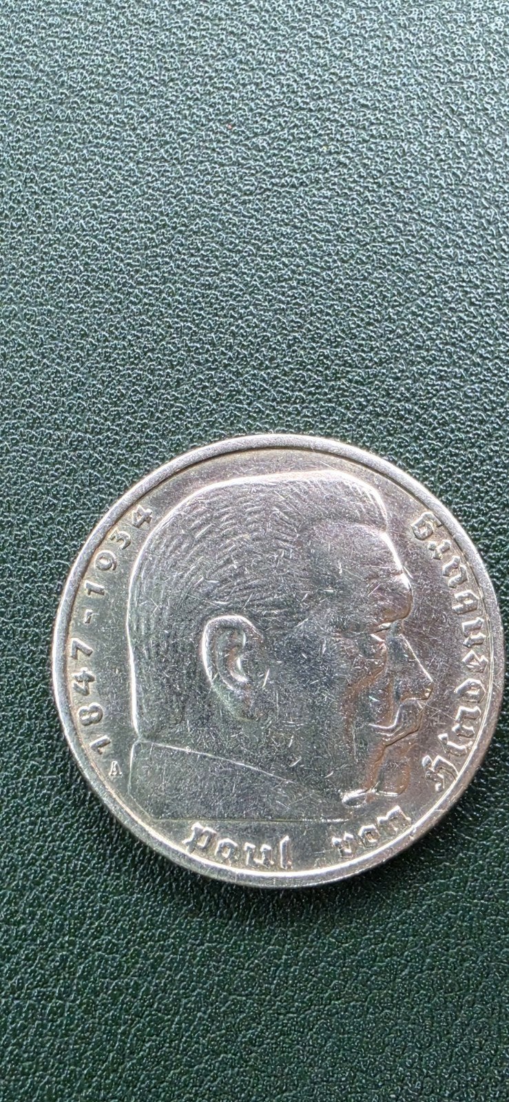 Zilveren 5 Reichsmark 1936 A (Hindenburg), Ophalen of Verzenden, Duitsland, Losse munt, Zilver