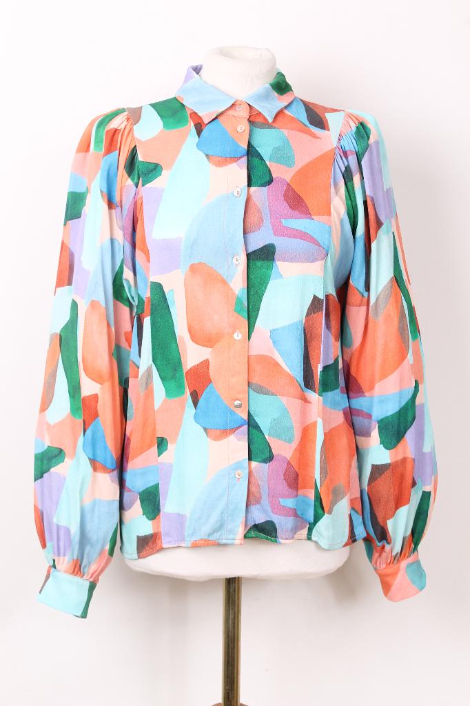 Zomer! Multicolor blouse van POM, Kleding | Dames, Blouses en Tunieken, Zo goed als nieuw, Maat 36 (S), Overige kleuren, Ophalen of Verzenden