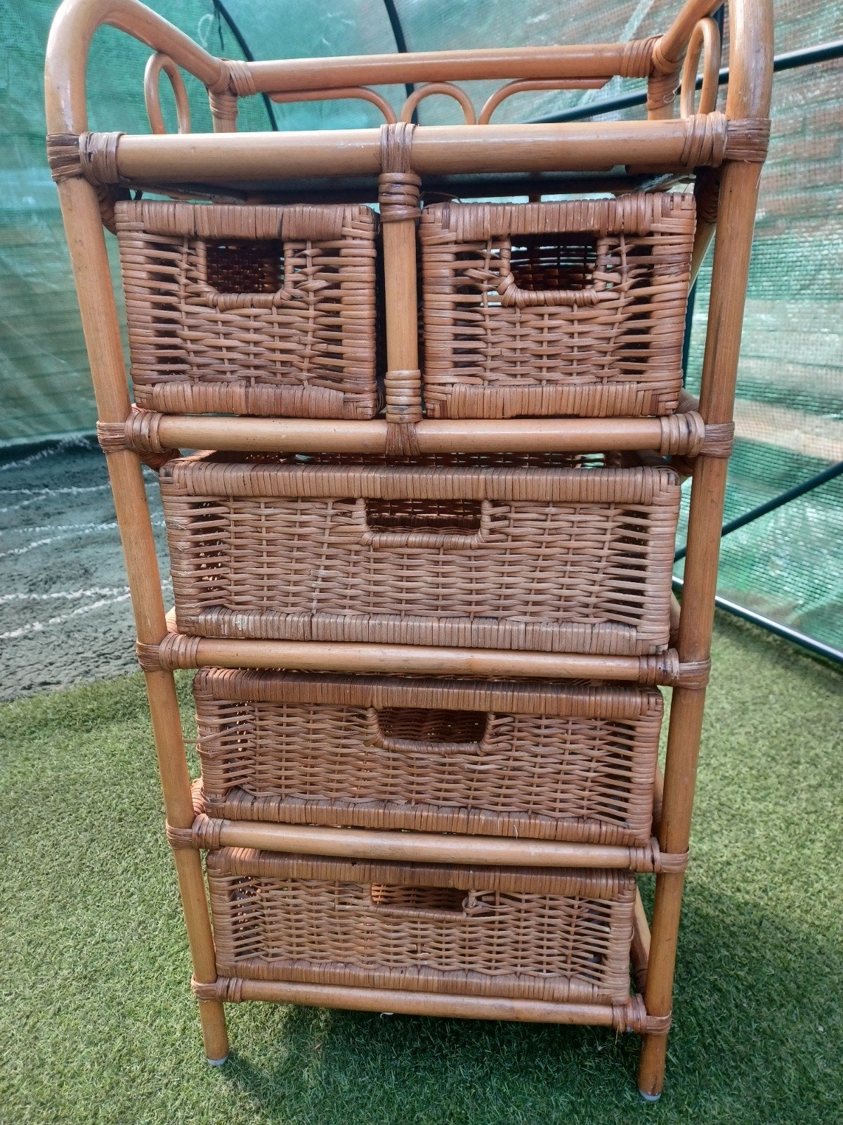 Rotan ladekastje ,vintage., Huis en Inrichting, Kasten | Ladekasten, Ophalen, Minder dan 50 cm, Gebruikt, 3 of 4 laden
