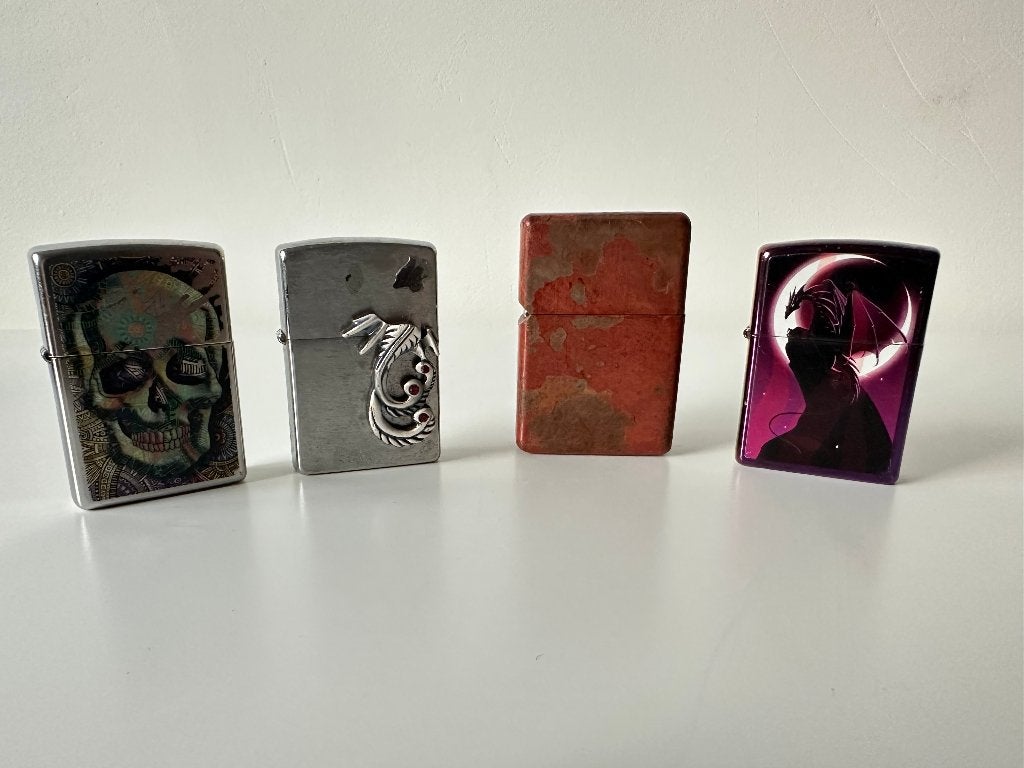 4 originele Zippo aanstekers – collector/restauratie set, Verzamelen, Ophalen of Verzenden, Gebruikt, Aansteker