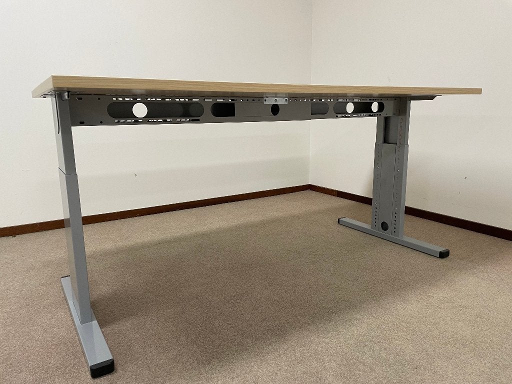 Bureau 160x80, Ophalen, 160 cm, Gebruikt, In hoogte verstelbaar