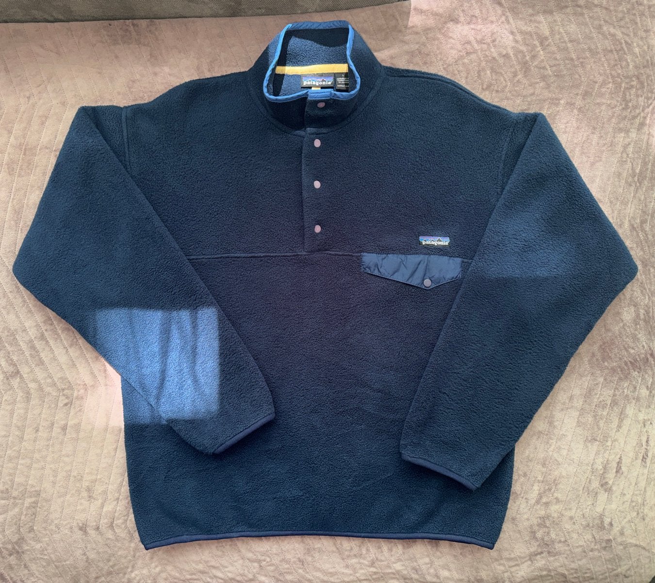 1998 Patagonia Heavyweight Synchilla Snap-T Fleece Pullover, Ophalen of Verzenden, Zo goed als nieuw, Blauw