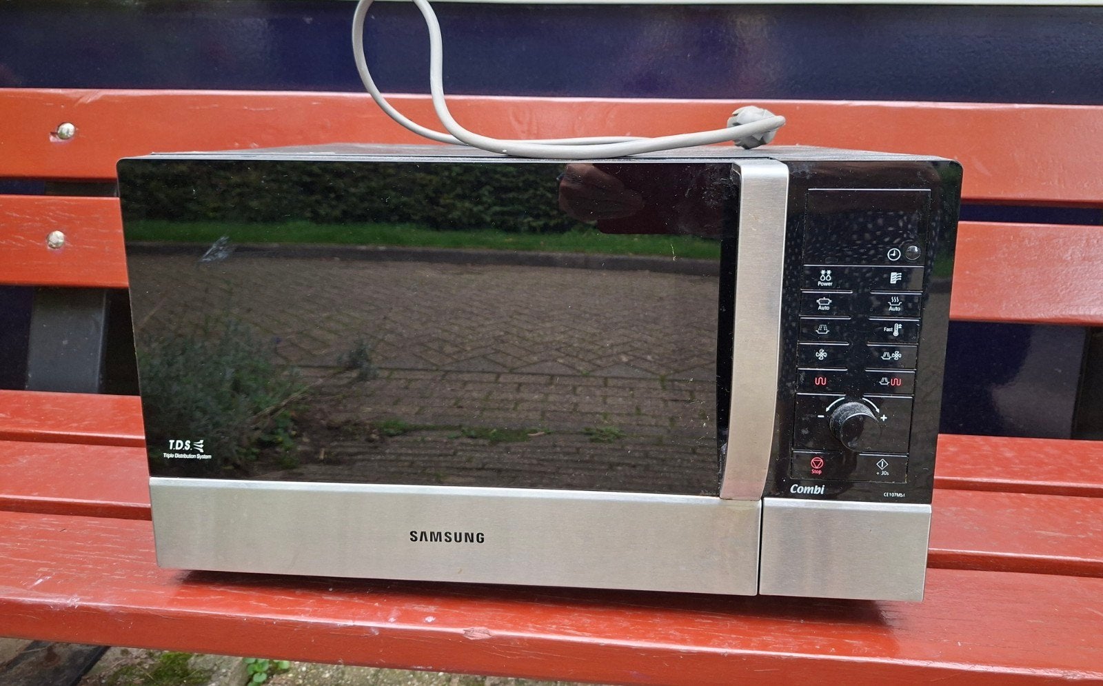 Samsung CE107MS1 Combimagnetron - Goede staat, Ophalen, Combimagnetron, Gebruikt, Draaiplateau