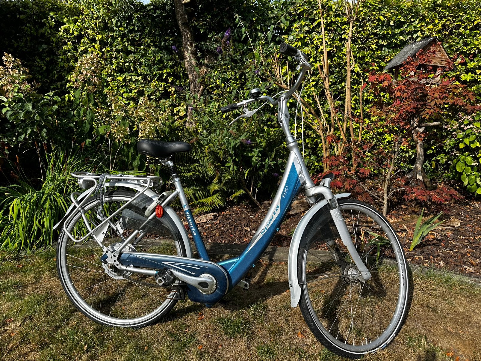 Sparta Damesfiets kleur blauw hoogtemaat 50/28 inch, Ophalen, Sparta, Zo goed als nieuw, 50 tot 53 cm